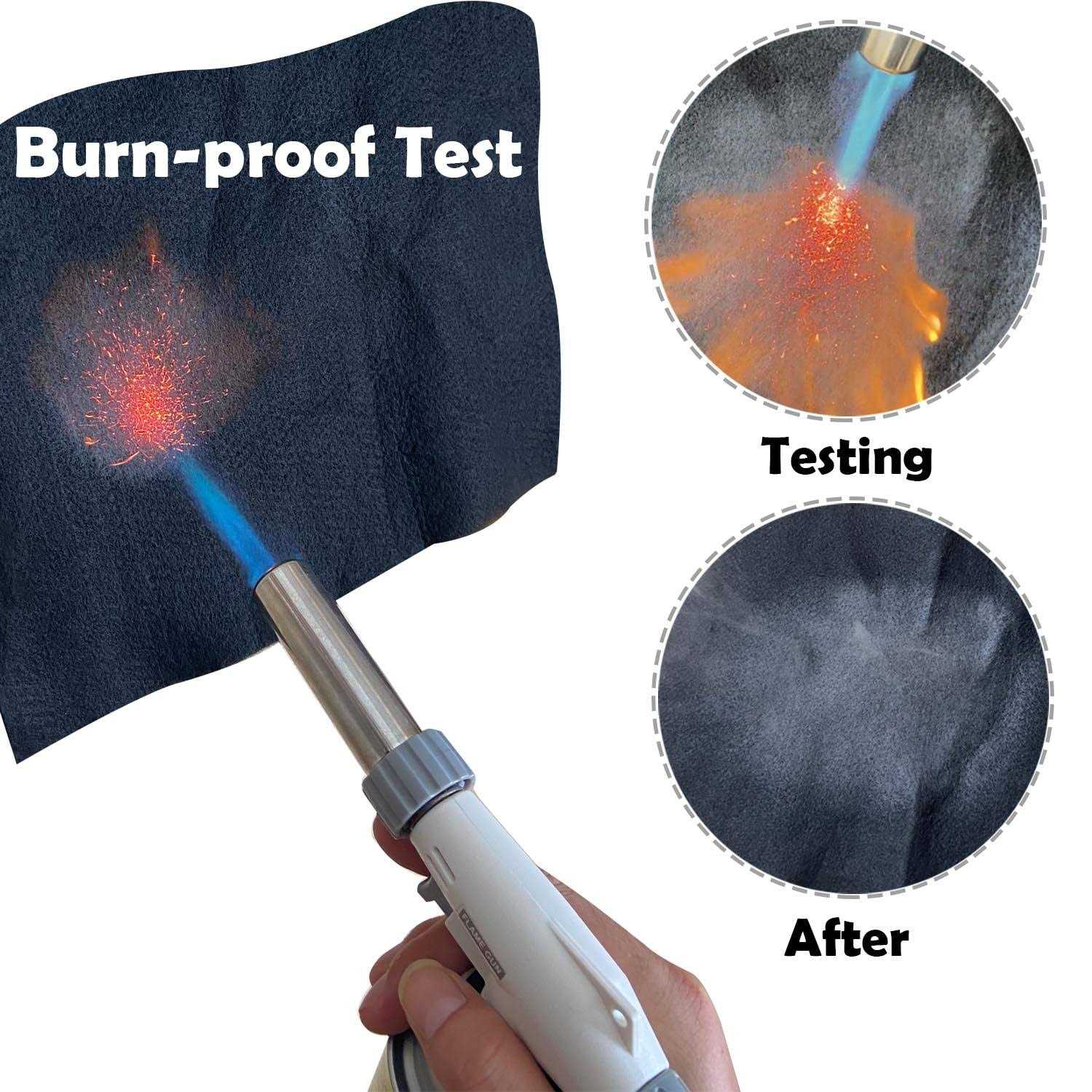 Fireproof Felt Welding Blanket Flame Retardant Fabric up to 1800°F Heat Shield for Wood Stove Smoker Grill Insulation Blanket Fire Pit Mat Fireplace