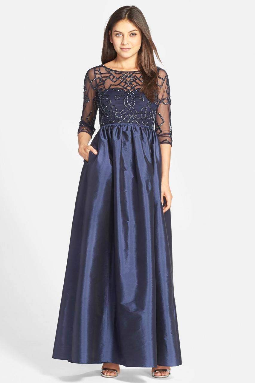 Illusion Taffeta Gown 91912620