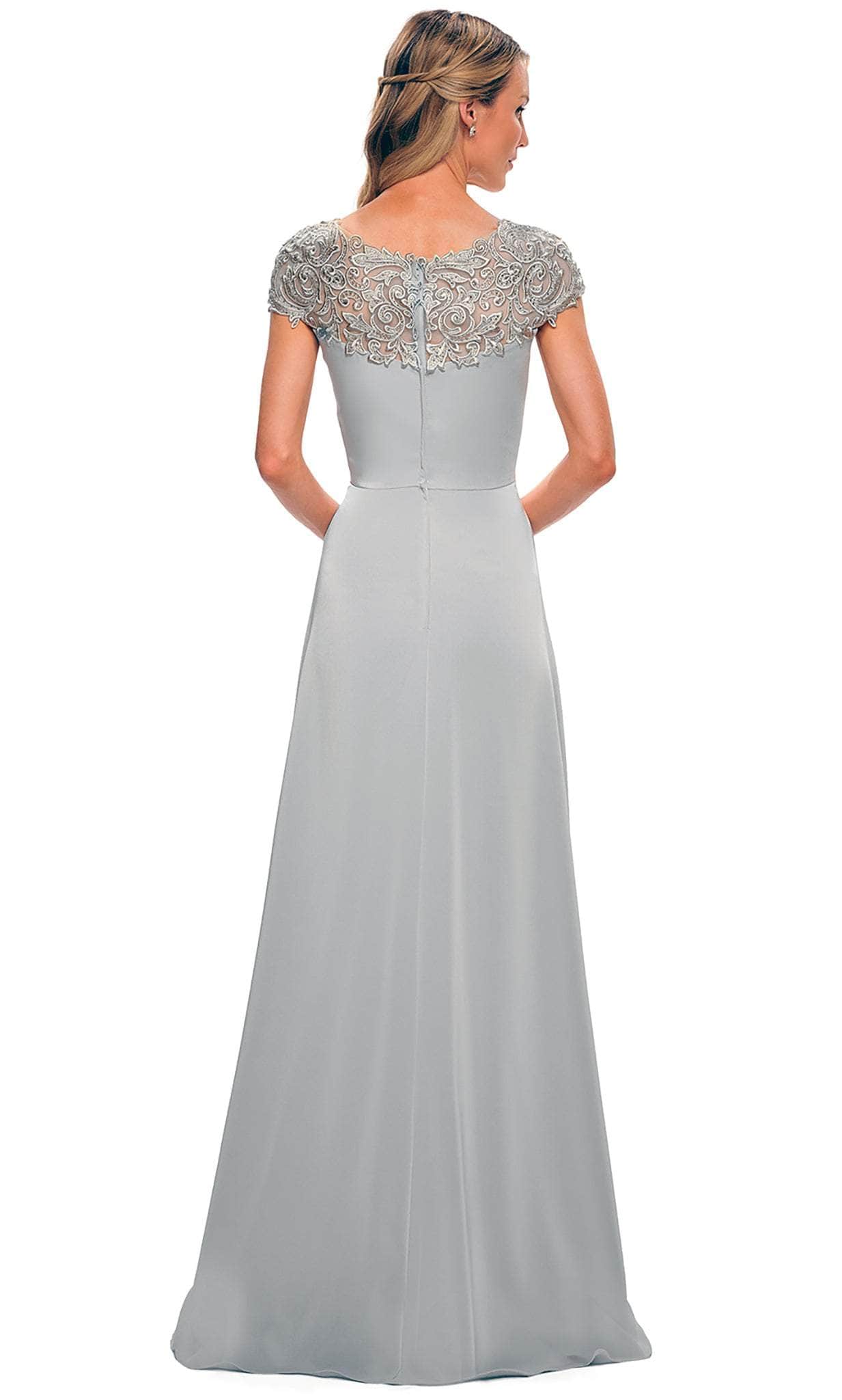 29511 Bateau A-Line Evening Dress