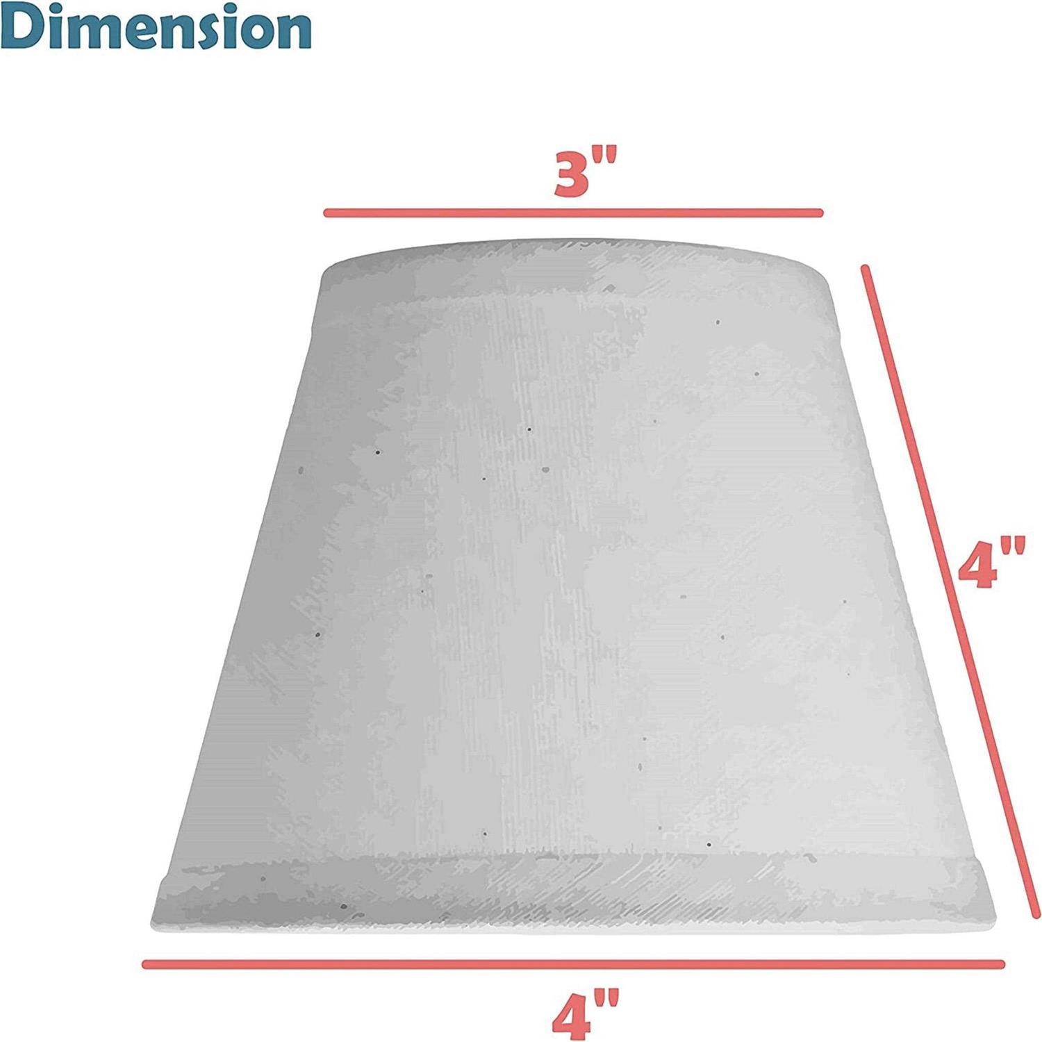 Aspen Creative Small Hardback Empire Shape Chandelier Clip-On Lamp Shade Set