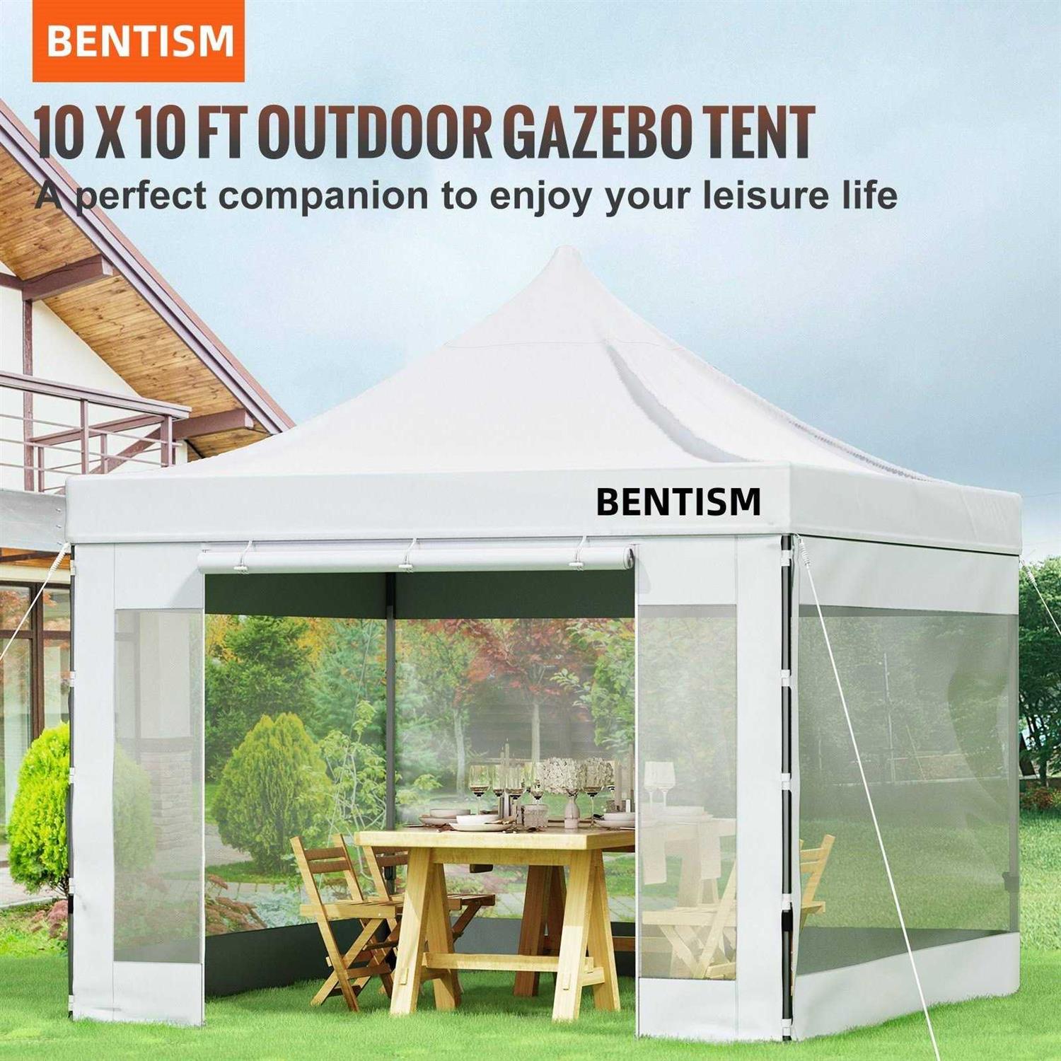 VEVOR 10 Ft. x 10 Ft. Pop Up Canopy Tent Outdoor Patio Gazebo Tent Uv Resistant Waterproof Instant Gazebo Shelter
