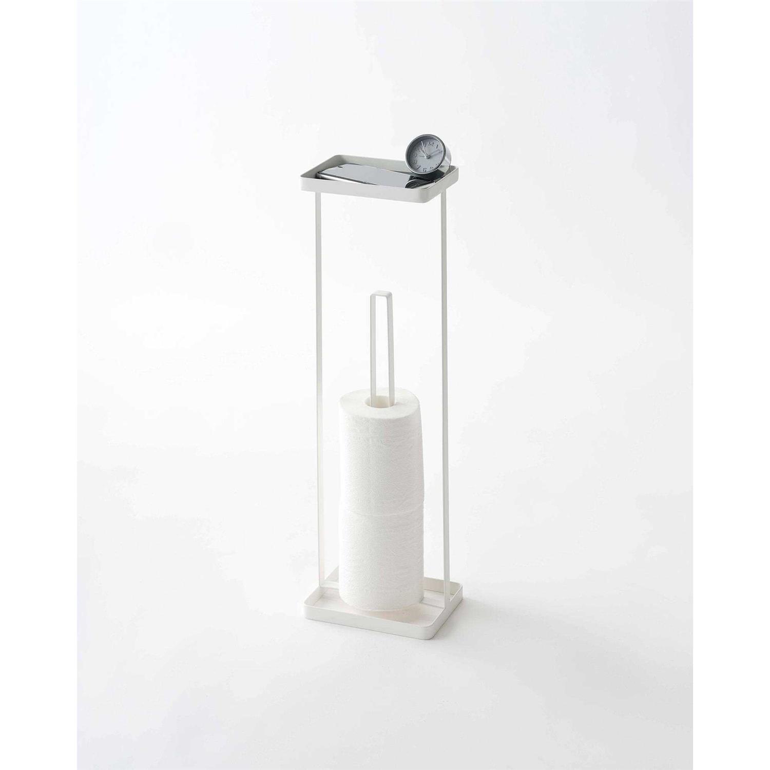 Yamazaki Toilet Paper Stand with Tray Tower