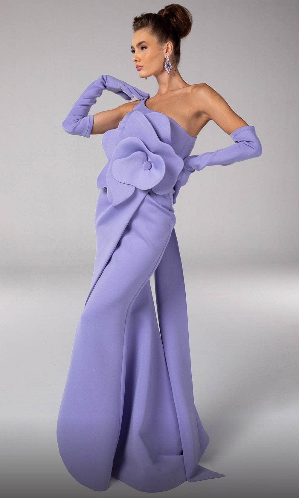 Oversized Rosette Evening Gown