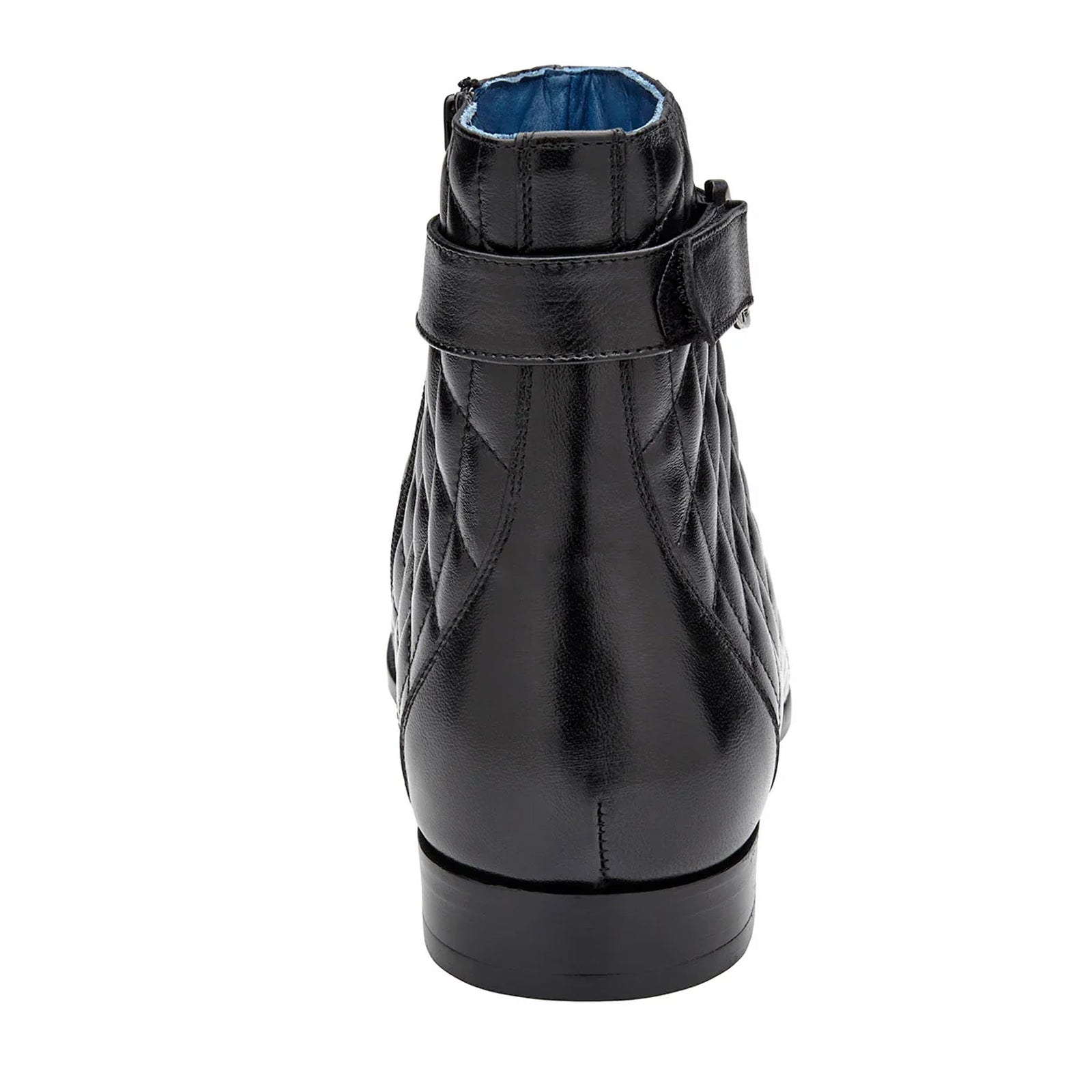 Men’s Belvedere Libero Quilted Leather & Ostrich Leg Cap Toe Chelsea Boot in Black