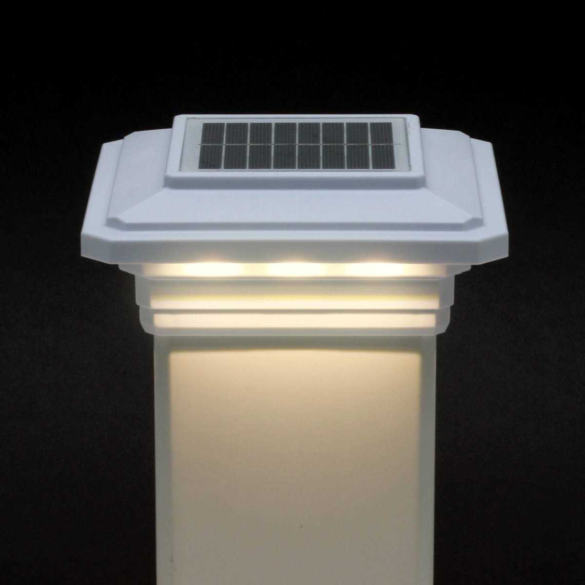 Ultra Bright Tech 4 in. x 4 in. Solar Post Cap Light