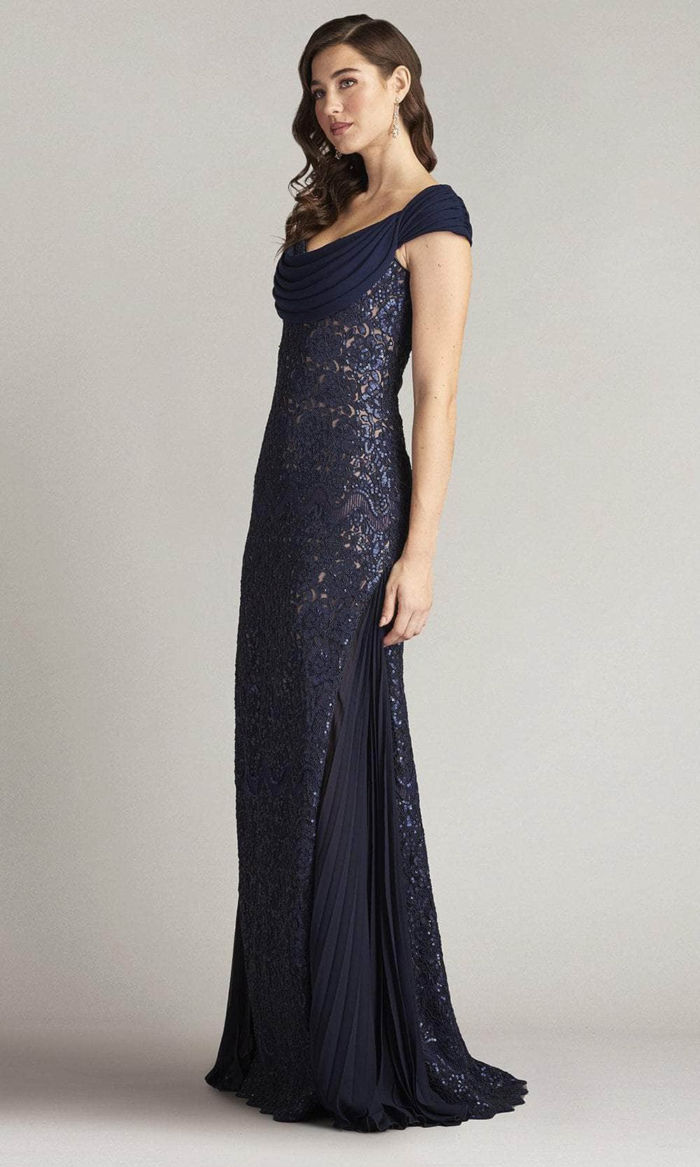 Embroidered Off-Shoulder Evening Gown