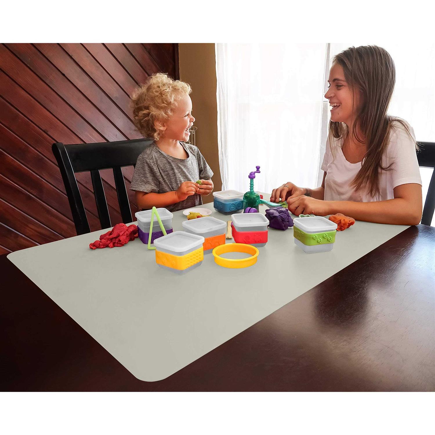 MonsterMat 36×24 Inch Extra Large Silicone Table Protector Craft Mat for Painting, Clay, Projects, Arts and Crafts and More. Easy Clean Up and Rolls
