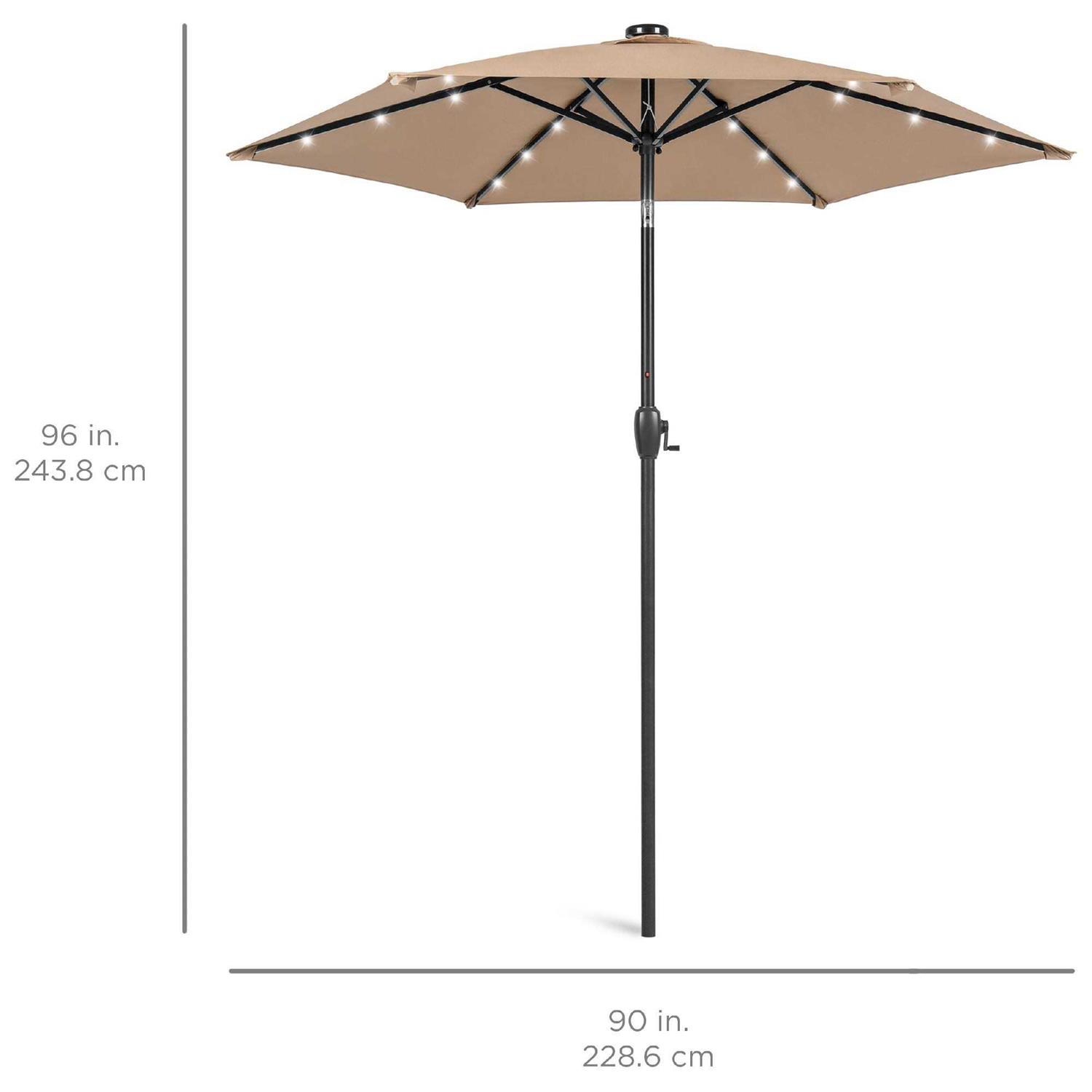 Best Choice Products 7.5ft Outdoor Solar Patio Umbrella for Deck