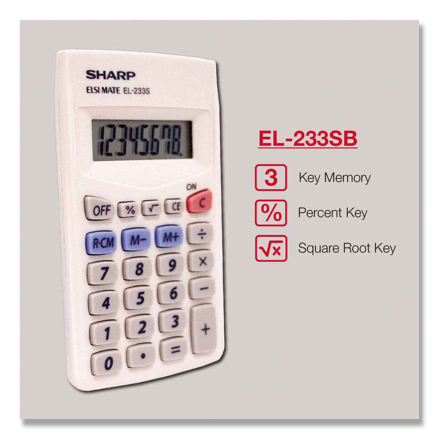 Sharp EL-233SB Pocket Calculator