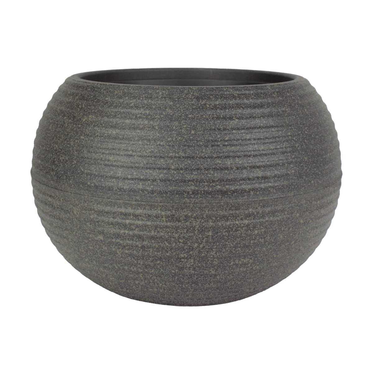 The HC Companies Atlas Sphere Planter Lightweight Decorative Round Indoor Outdoor Plastic Plant Pot for Herbs and Flowers