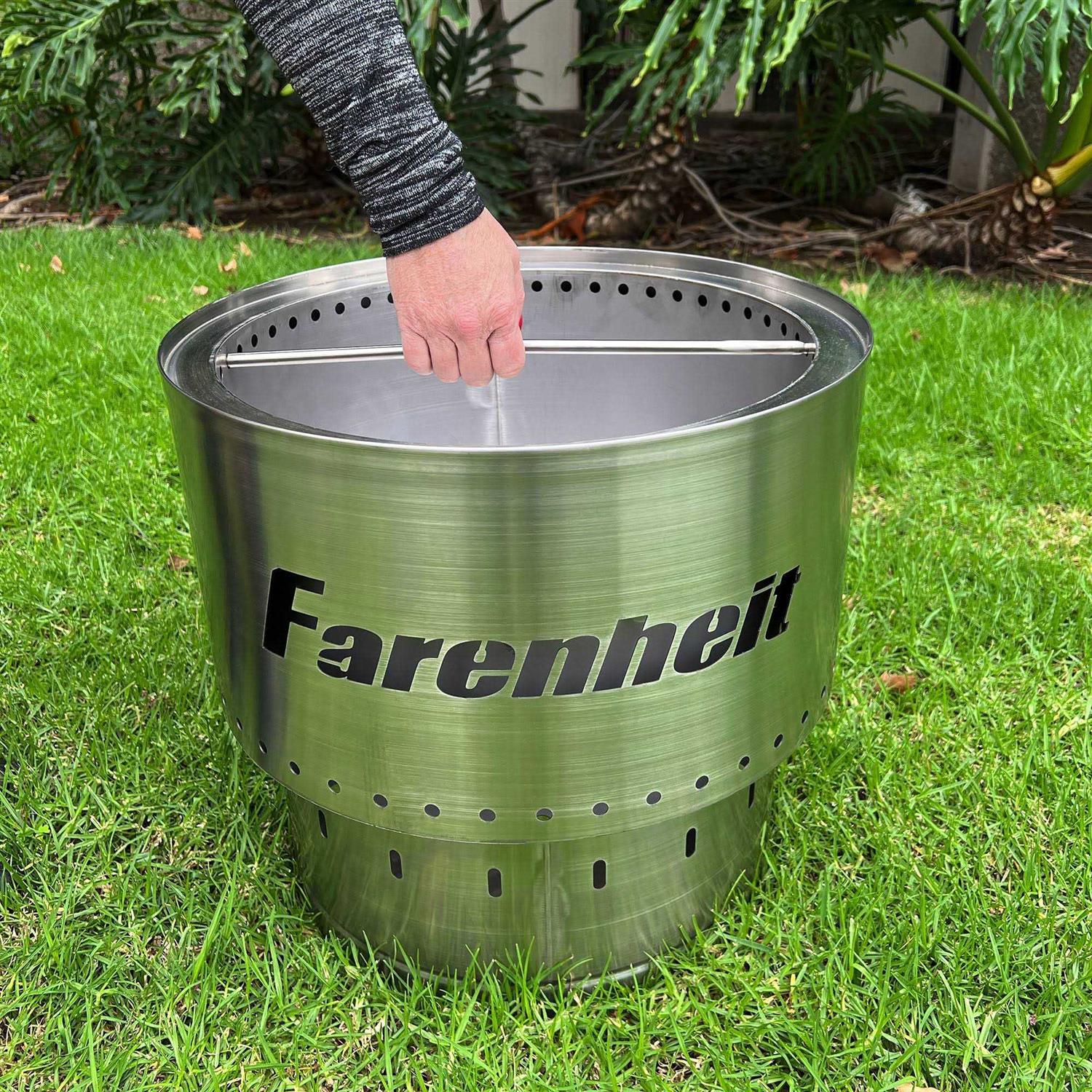 Farenheit Stainless Steel Portable Fire Pit