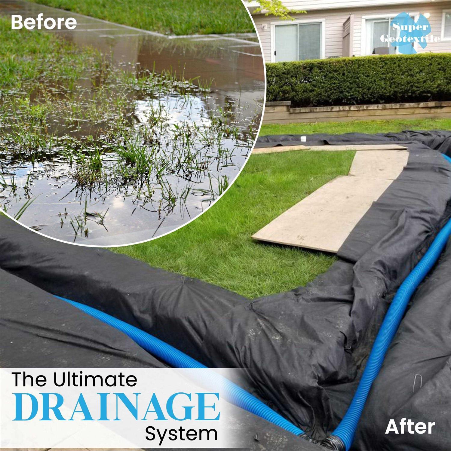 Super Geotextile 4 6, 8 Oz Non Woven Fabric For Landscaping