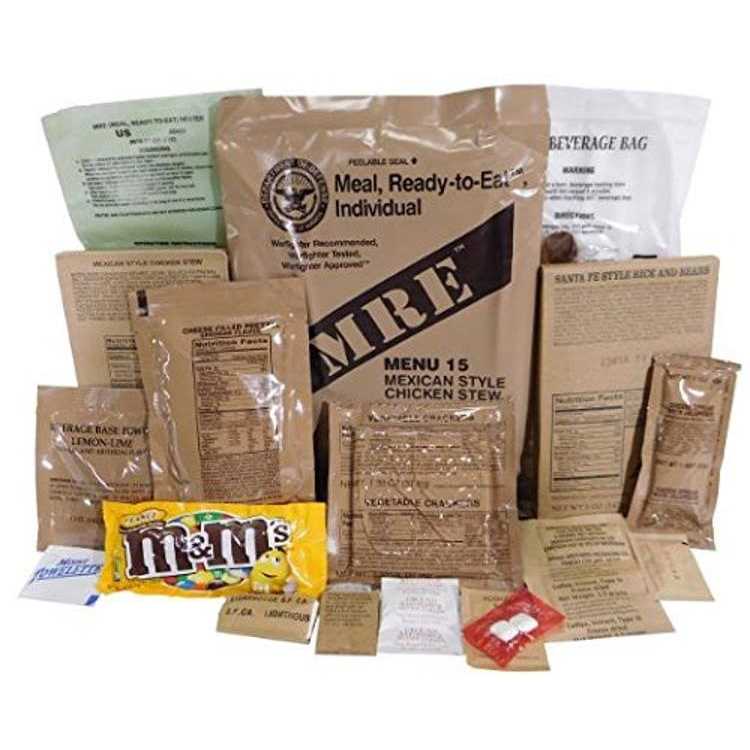USGI Genuine Military MRE Meal with Inspection Date September 2017 or Newer