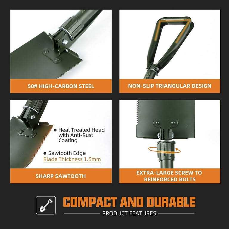 AugTouf Military Folding Camping Shovel