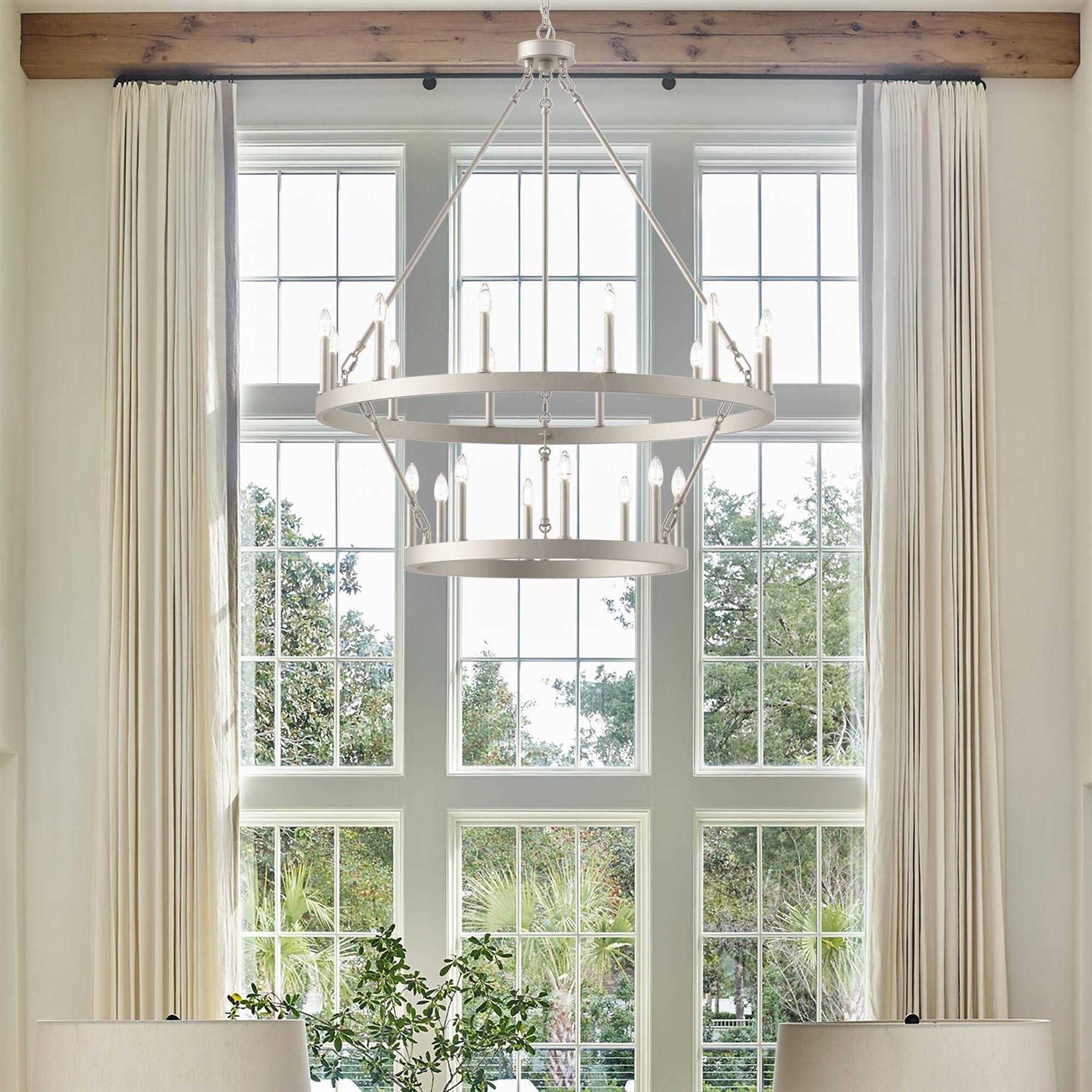 Acroma 20-light Modern Farmhouse 40In Round Wagon Wheel Chandelier