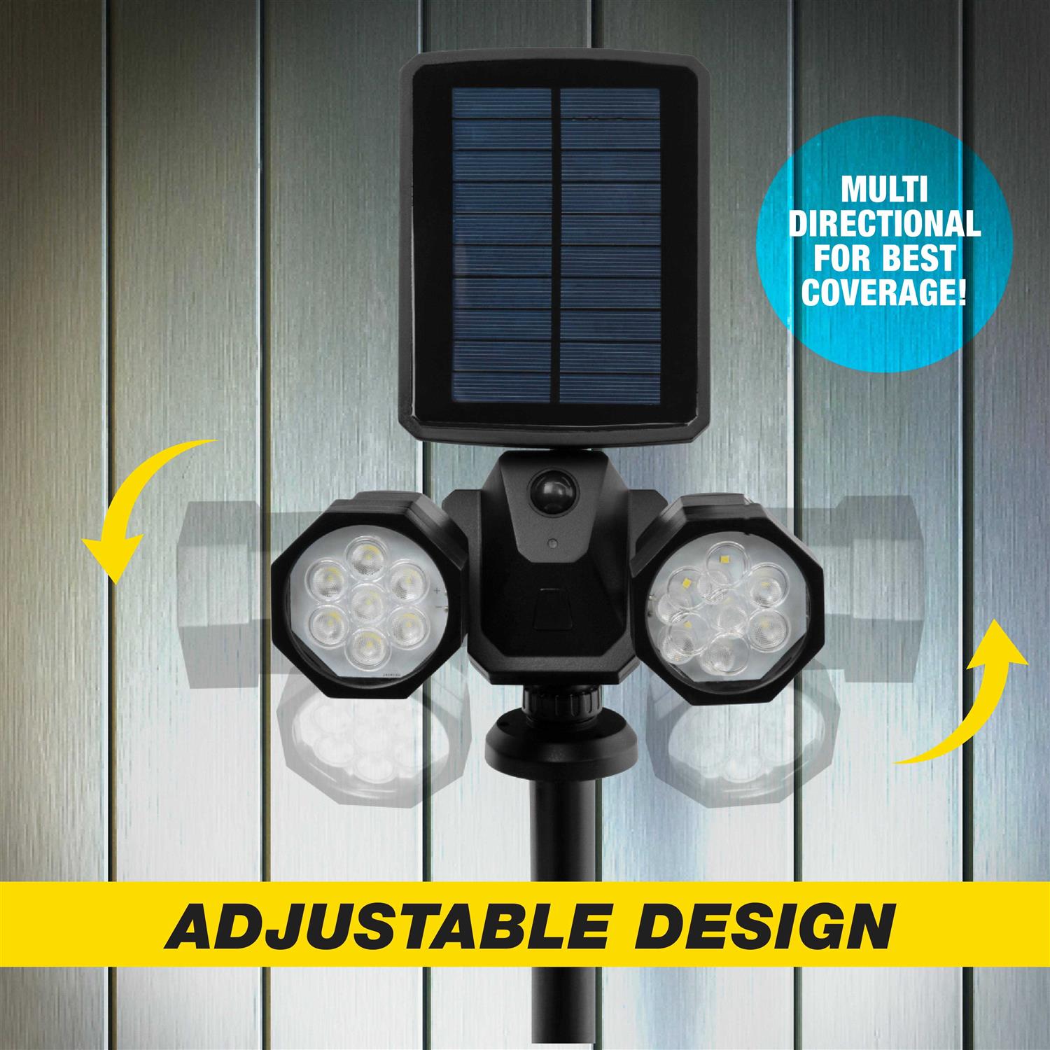 Bell + Howell Spotlight Bionic Duo Motion-Sensing Solar Powered LED Black