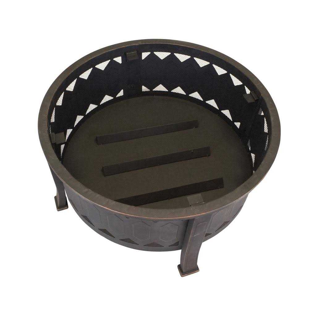 Outdoor Leisure Products 30 inch Round Fire Pit with Oil Rubbed Bronze Finish