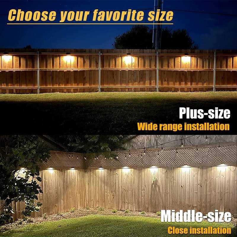 Aulanto Solar Fence Lights Plus Size Warm White and Mode