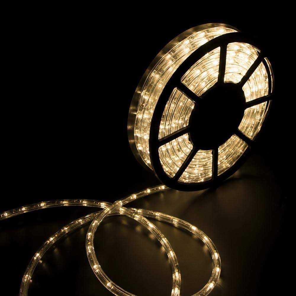 Wonline Outdoor 100 ft. 110-Volt Plug-In Warm White Color Changing Light LED Rope Light