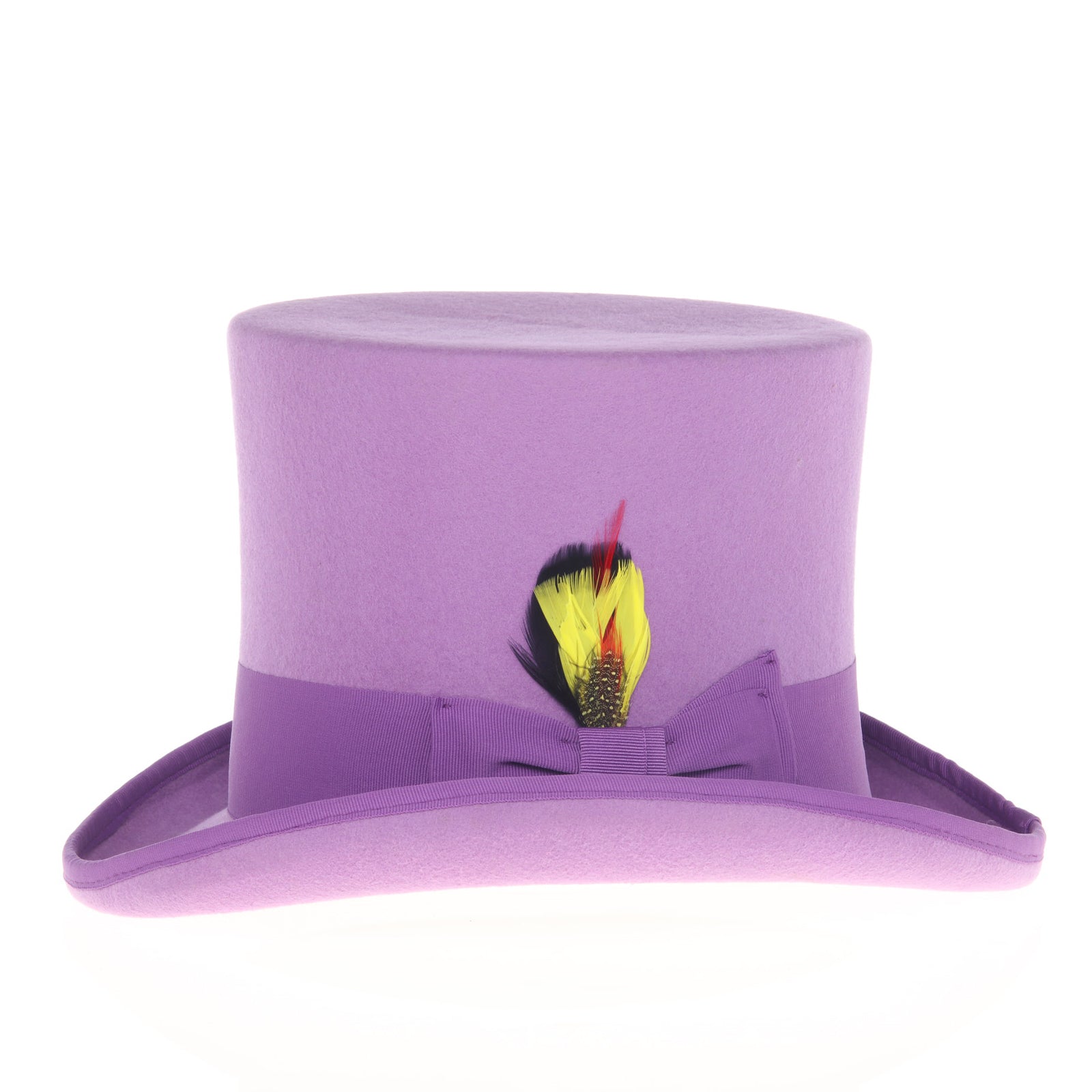Men’s Tall 100% Wool Dress Top Hat in Purple
