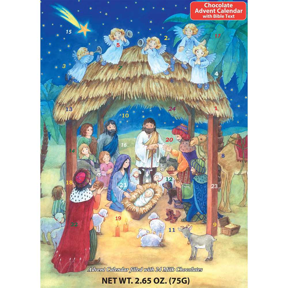 Baby in A Manger Chocolate Advent Calendar