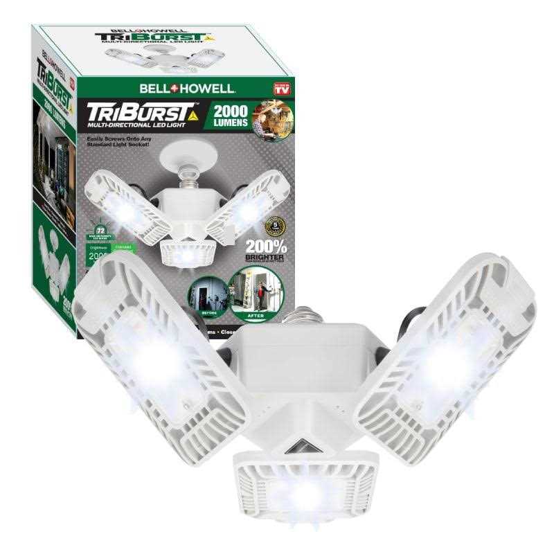 Bell & Howell TriBurst 10.5 in. 2000 Lumens Ceiling Light with 3 Adjustable Heads 8532