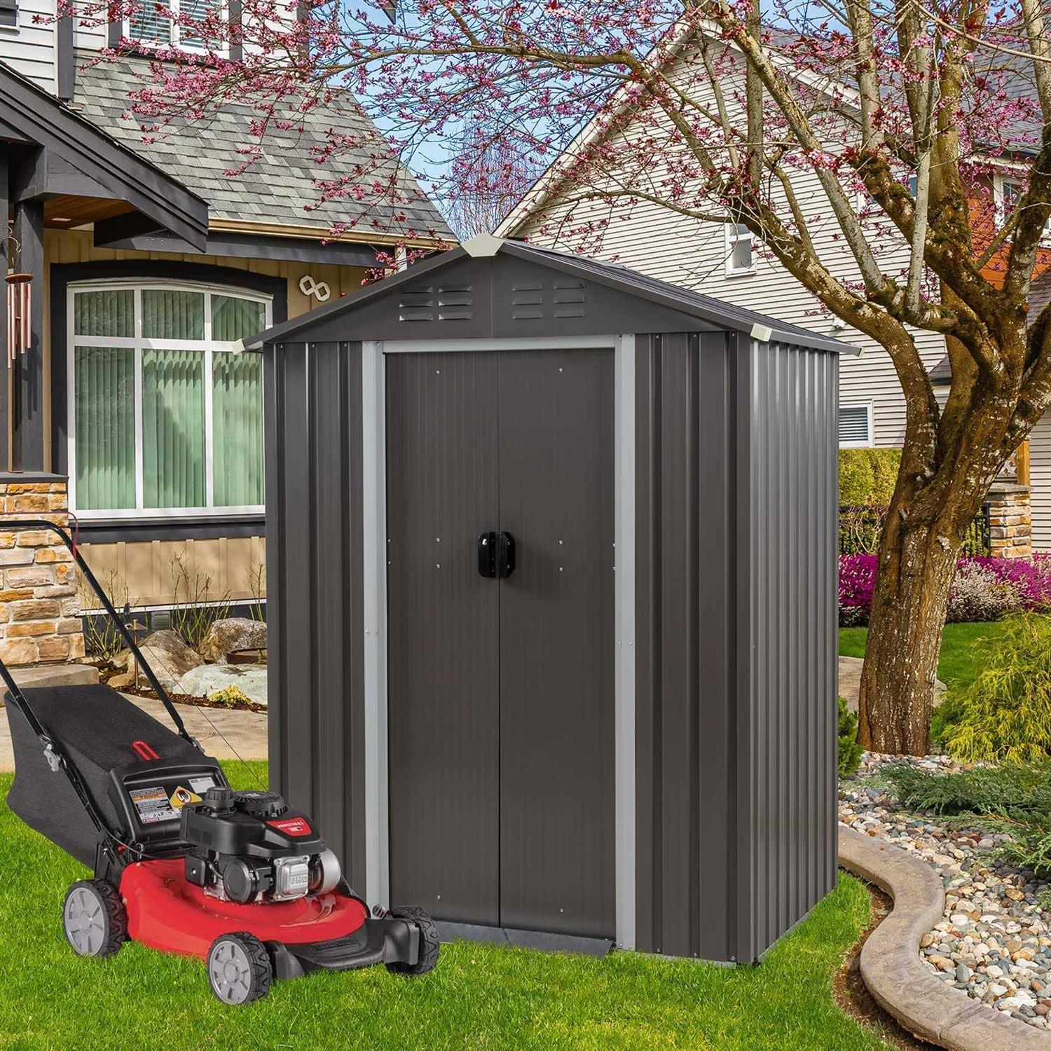 Vongrasig 5x3x6 FT Outdoor Storage Shed