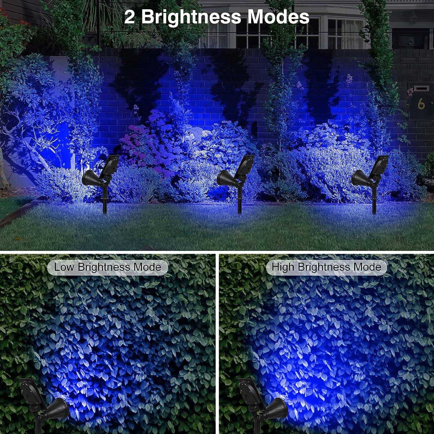 T-SUN Solar Spotlights Waterproof Outdoor Solar Spot Lights Auto-ON/Off Adjustable Solar Lights for Tree