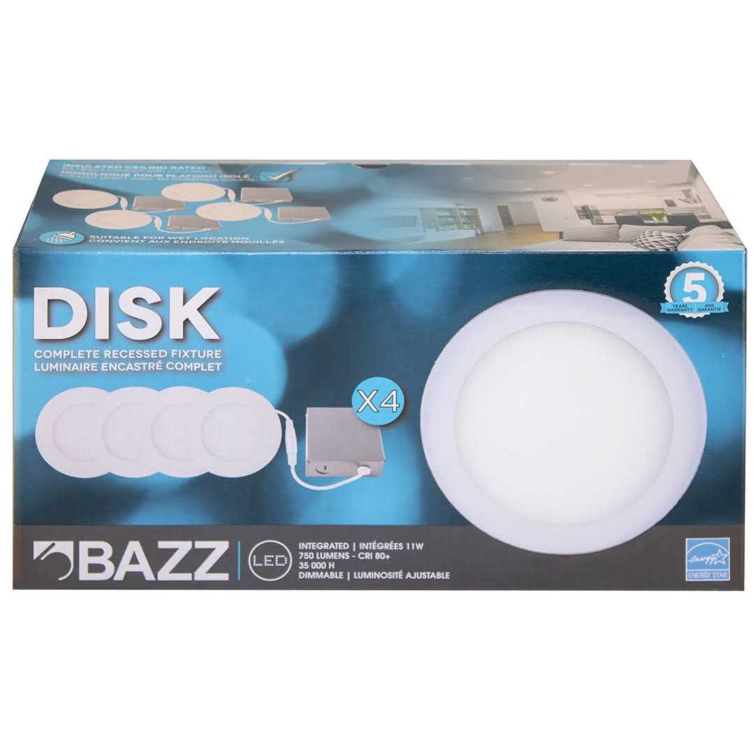 BAZZ SLDSKB4W4 Slim Disk Recessed LED Lighting Kit
