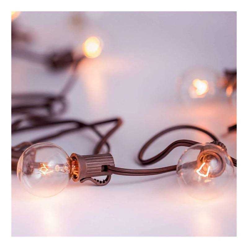 Abeja G40 Replacement Light Bulbs 5w Clear Globe Bulb fits E12/ C7 Candelabra Screw Base Sockets