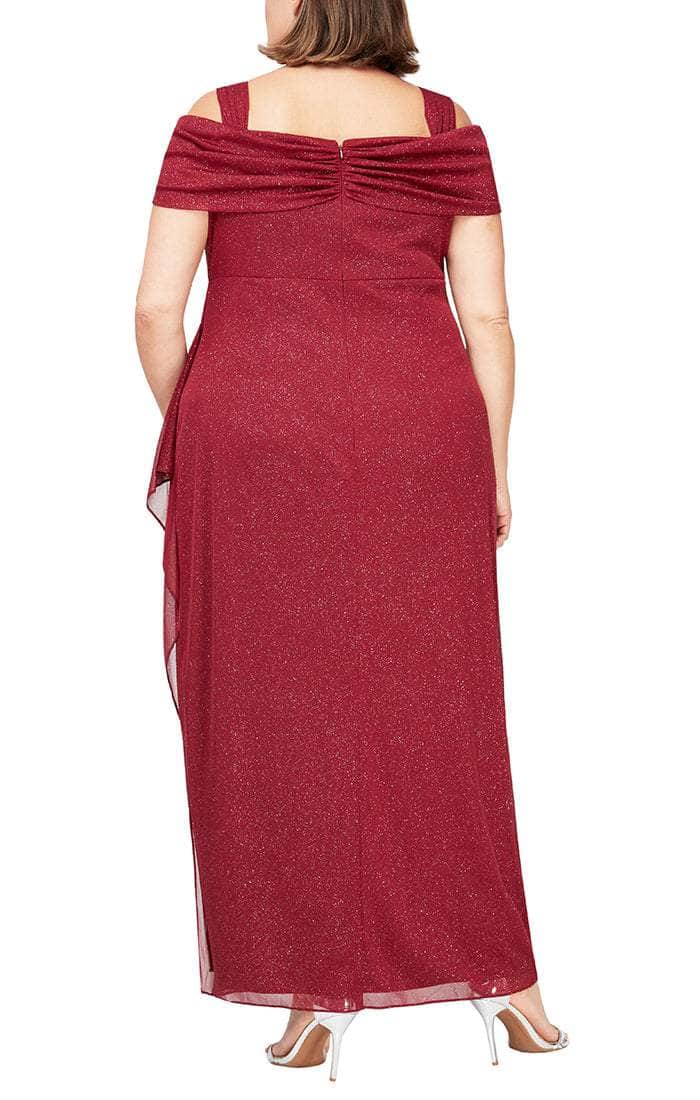 433026 Glitter Mesh Sheath Dress