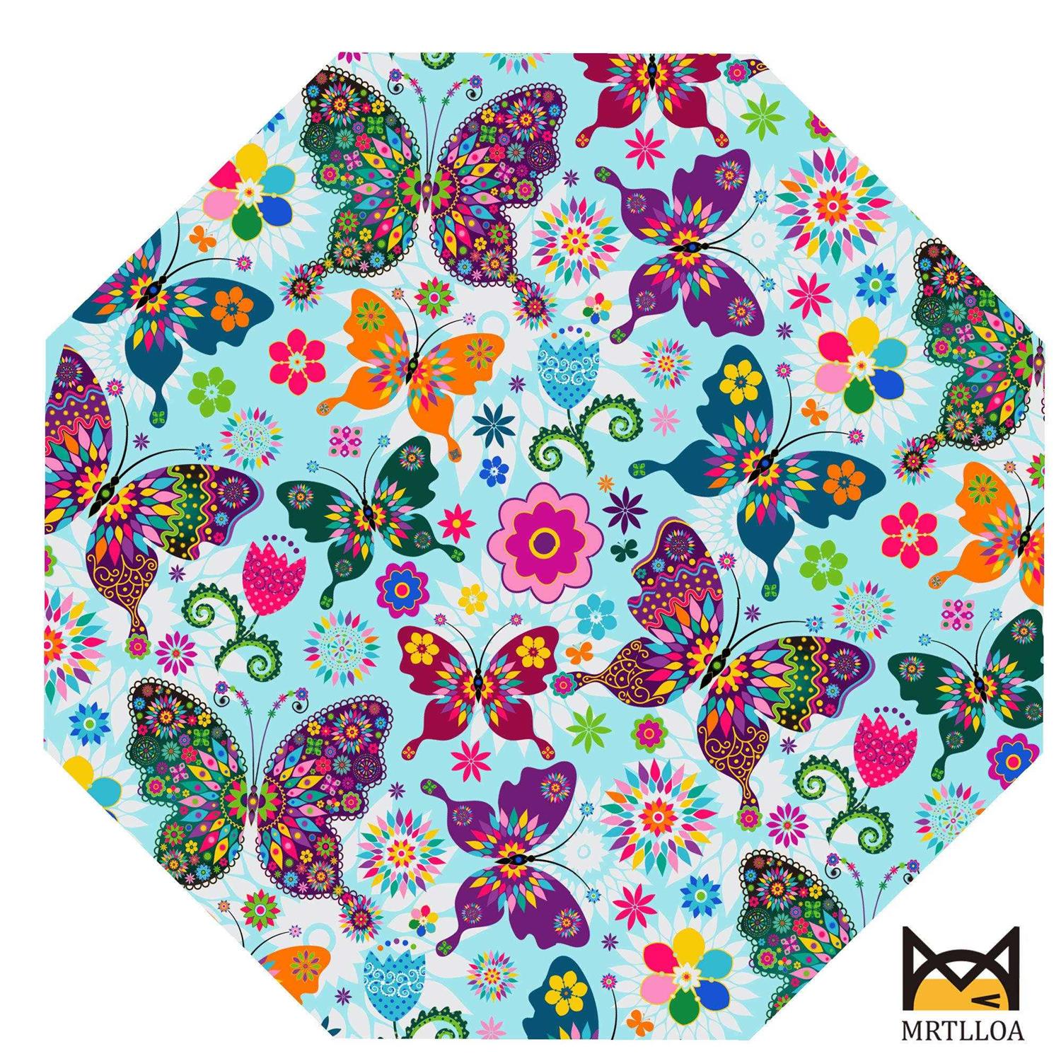 MRTLLOA 40 Inch Kids Windproof Inverted Reverse Umbrella with UV Protection, C-Shaped Handle Double Layer Stick Rain Umbrella for Boys and Girls