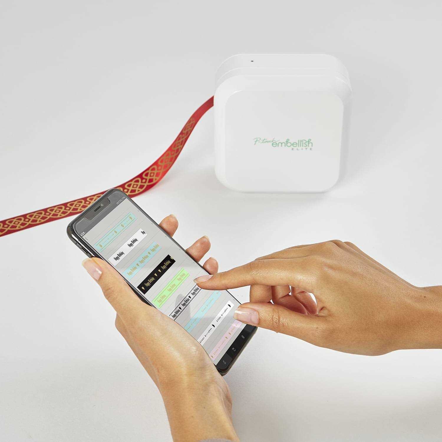 Brother PTP715eBT P-touch Embellish Connectable Decorative Ribbon and Tape Printer