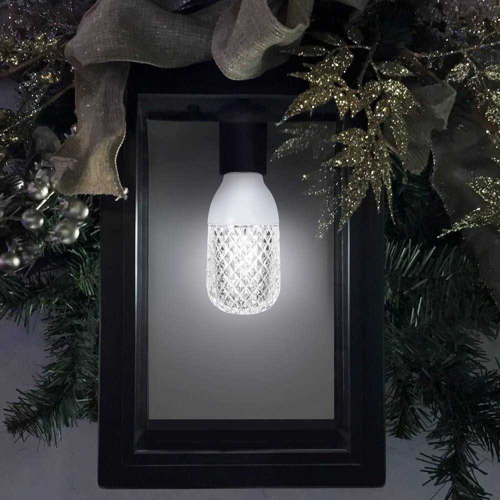 Way to Celebrate! White Lightshow LED Sparkle Light Bulb