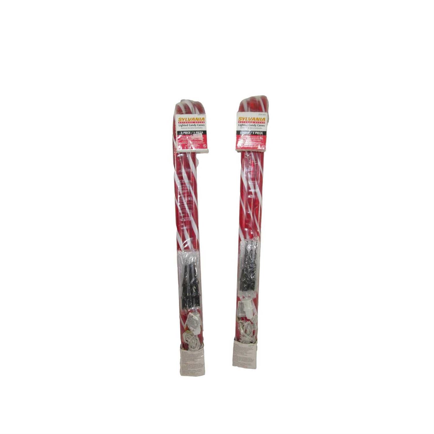 Sylvania 3-Piece Pathway Lighted Candy Cane