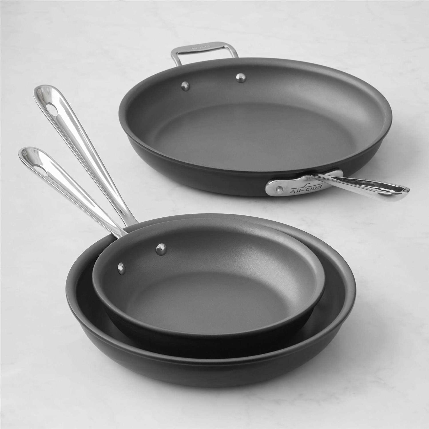 All-Clad NS1 Nonstick Induction 3-Piece Set, 8, 10 and 12 Fry Pans