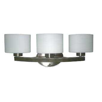 Allen + Roth 3-Light Merington Brushed Nickel Transitional Vanity Light Bar VBS271-3BNK