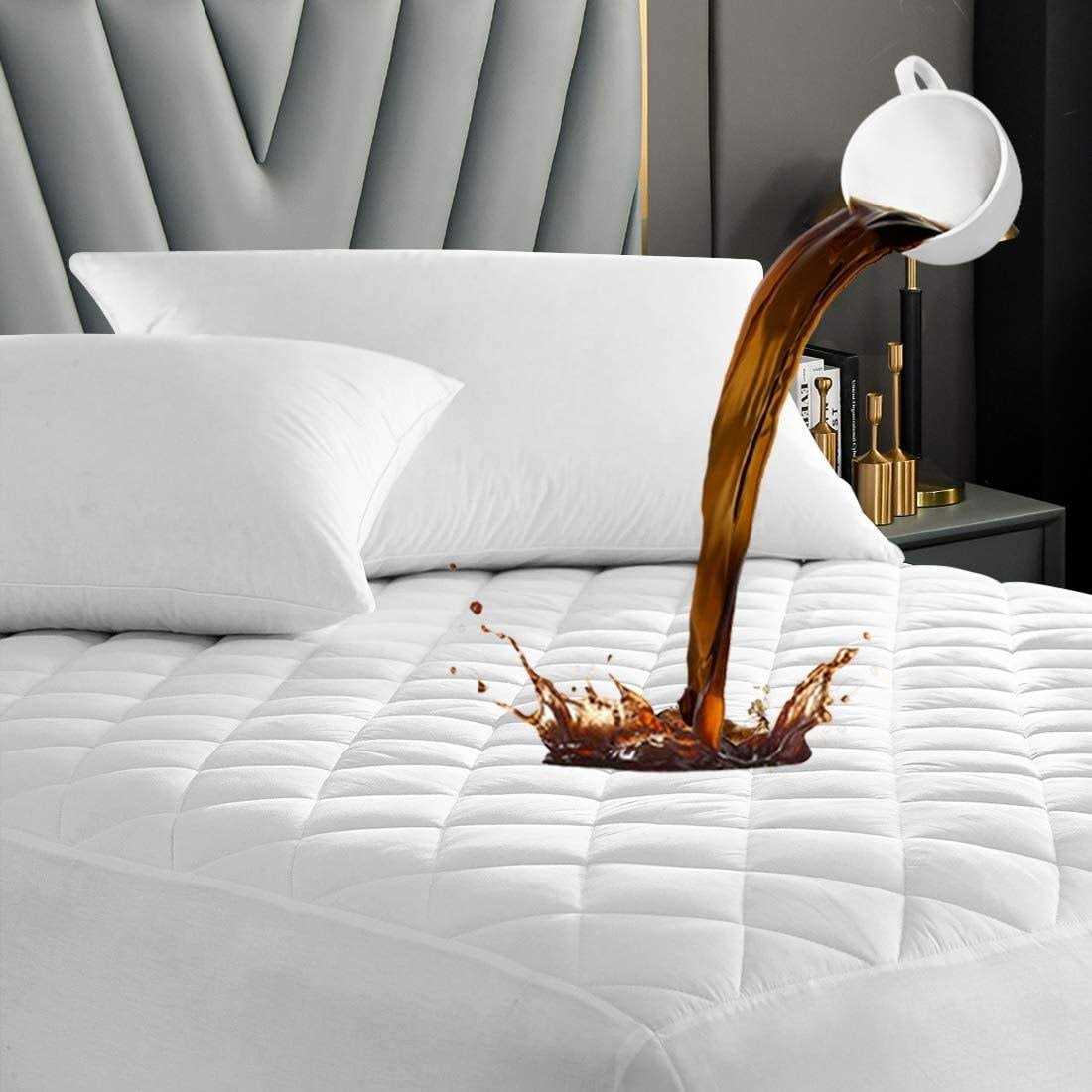 3 Layer Quilted Waterproof Mattress Pad Hypoallergenic Protector Cover