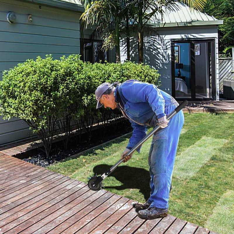 BARAYSTUS Wheel Rotary Edger Rotary Shear Sidewalk Manual Lawn Edger