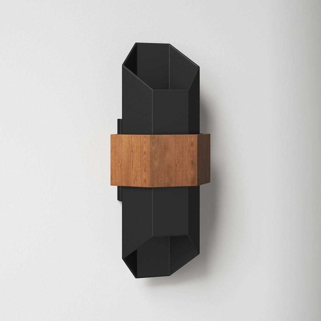 AllModern Betton Matte Black 1 Bulb Integrated LED Outdoor Armed Sconce