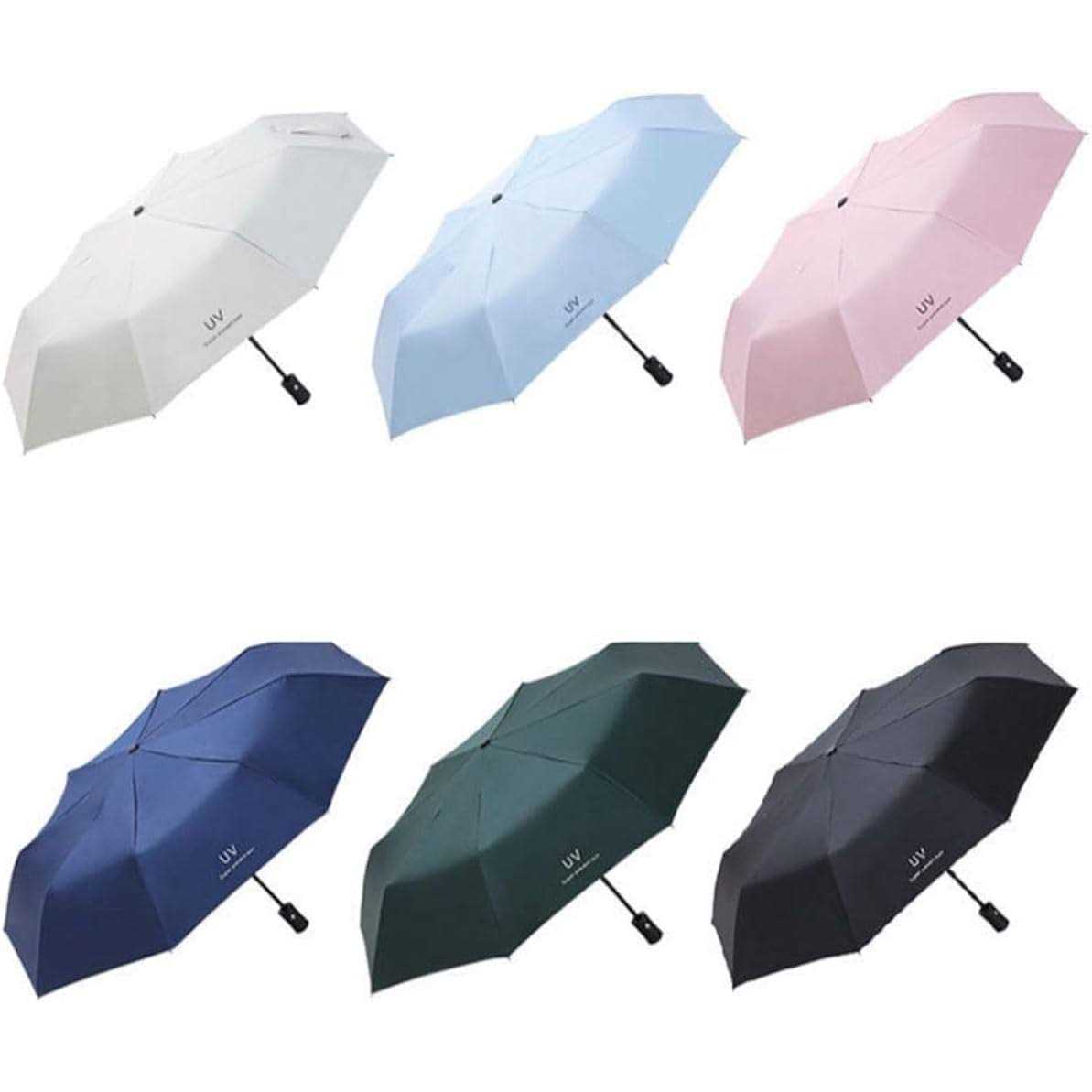 Automatic umbrella windproof travel umbrella windproof small lightweight sturdy steel shaft mini folding and portable backpack car purse men and