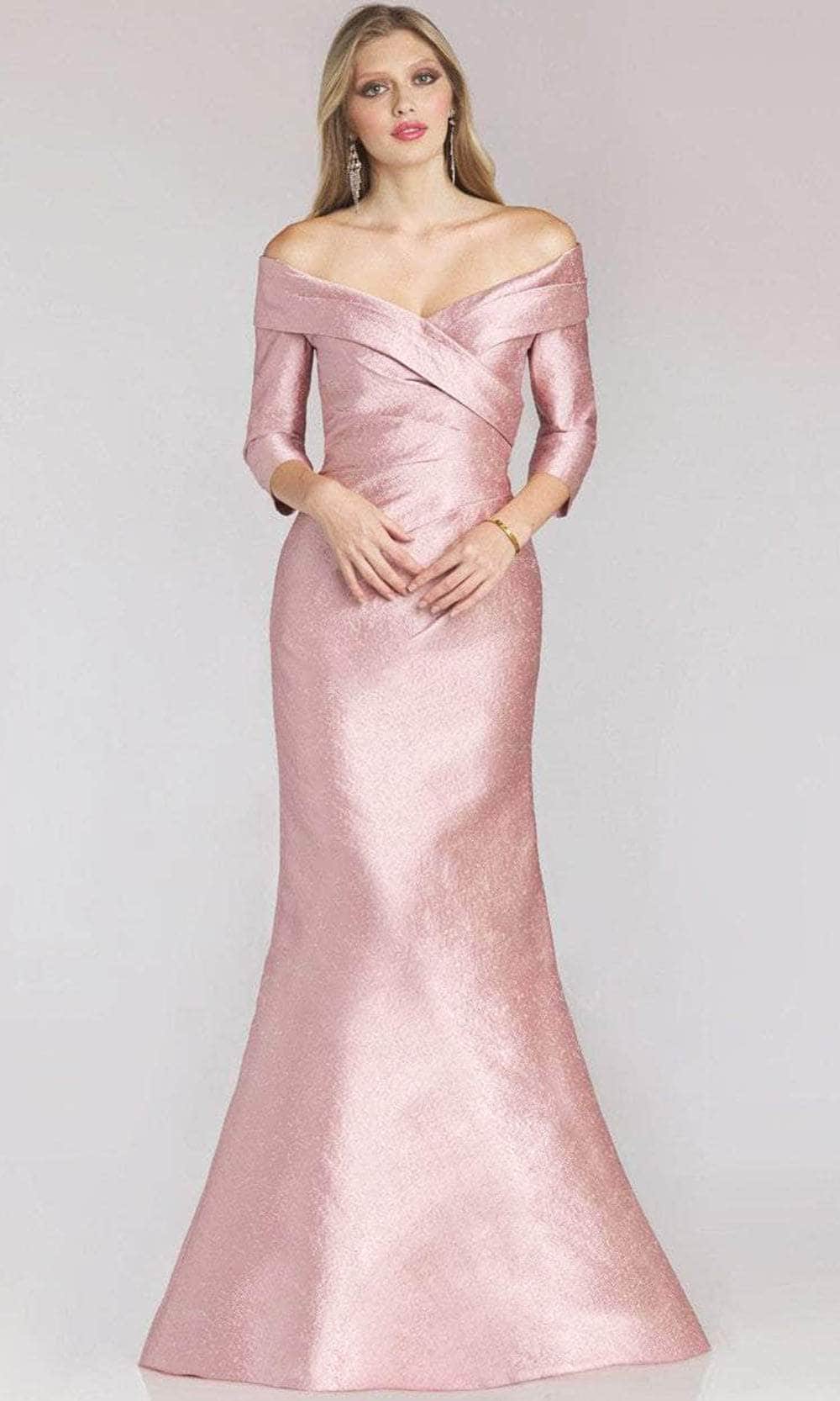 Sleek Off Shoulder Evening Dress