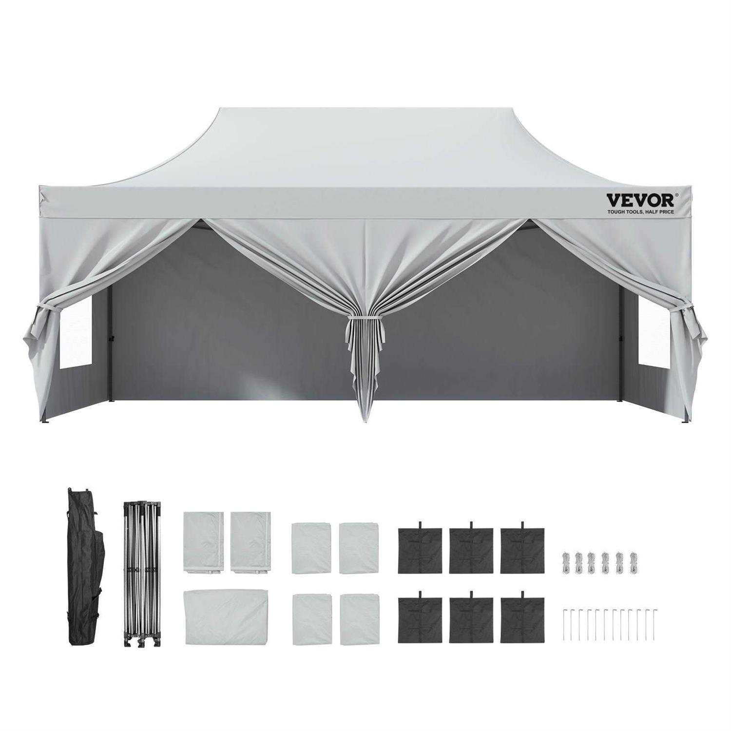VEVOR Pop up Canopy Tent Outdoor Gazebo Tent with Sidewalls & Bag