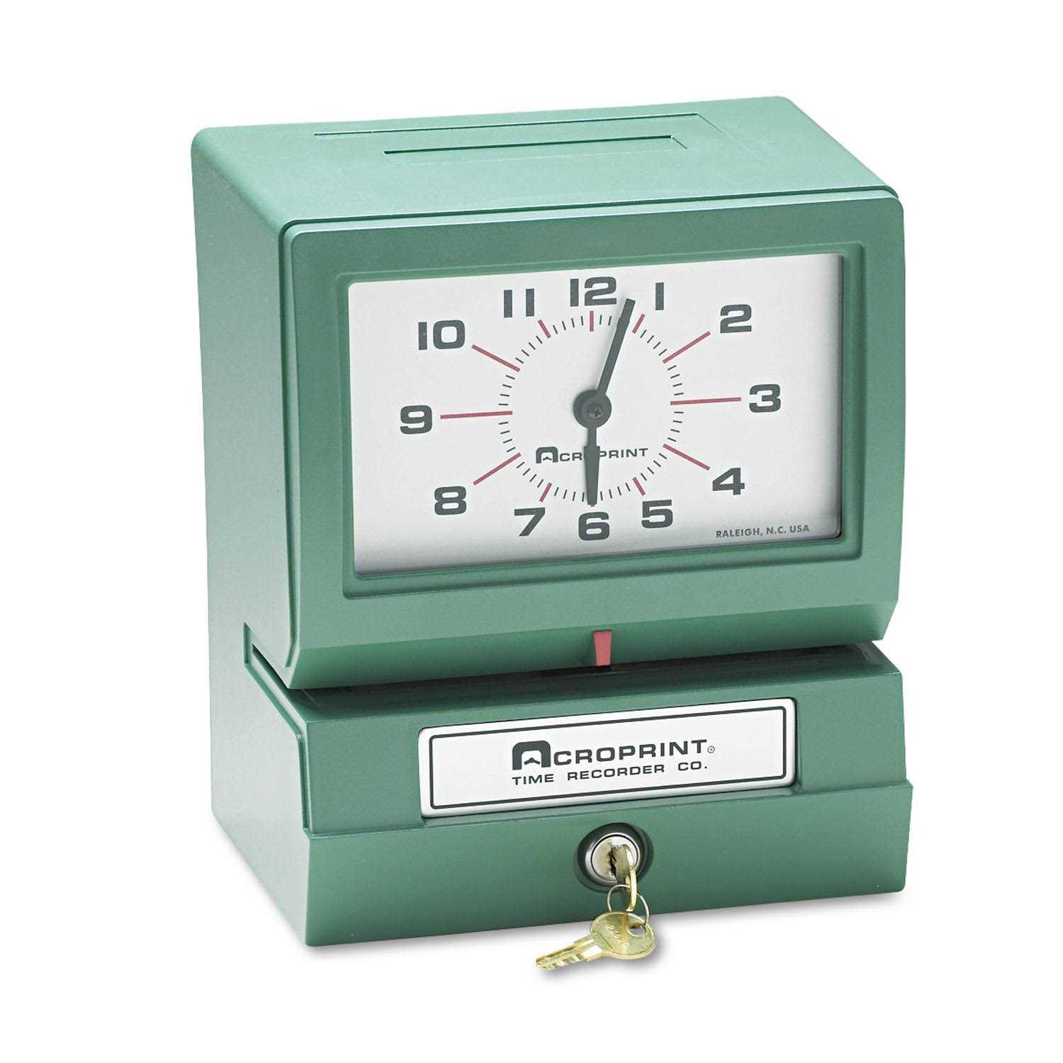 Acroprint Model 150 Analog Automatic Print Time Clock with Month/Date/0-23 ACP012070413