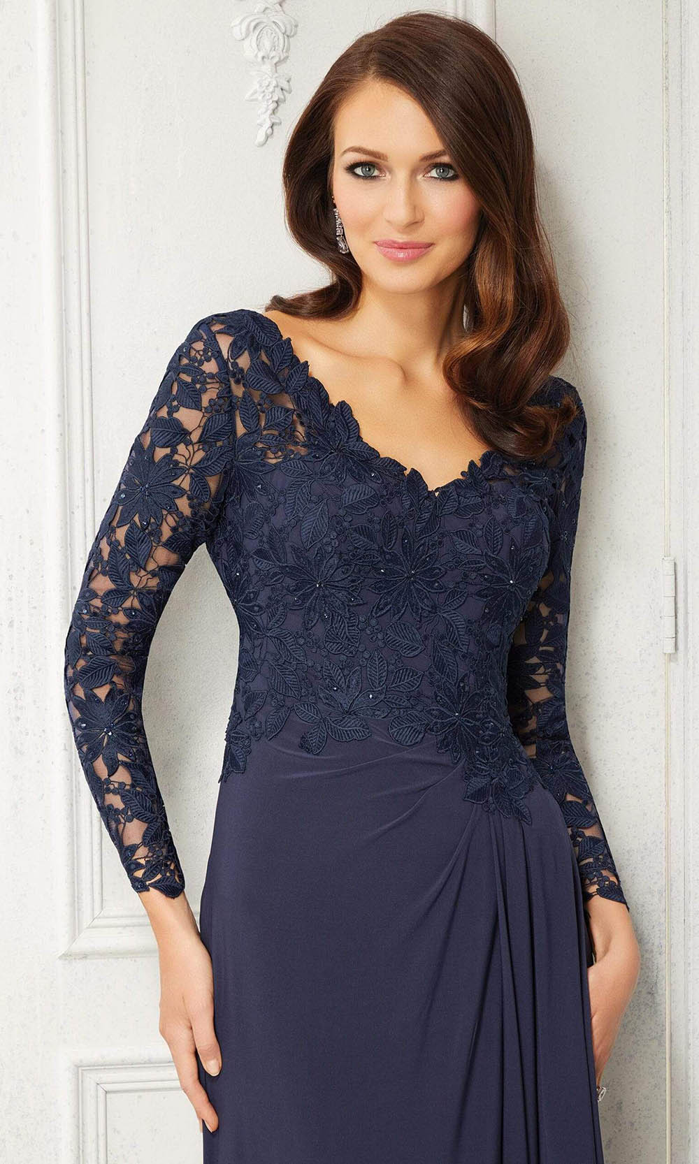 72418 V-Neck Sheath Evening Dress