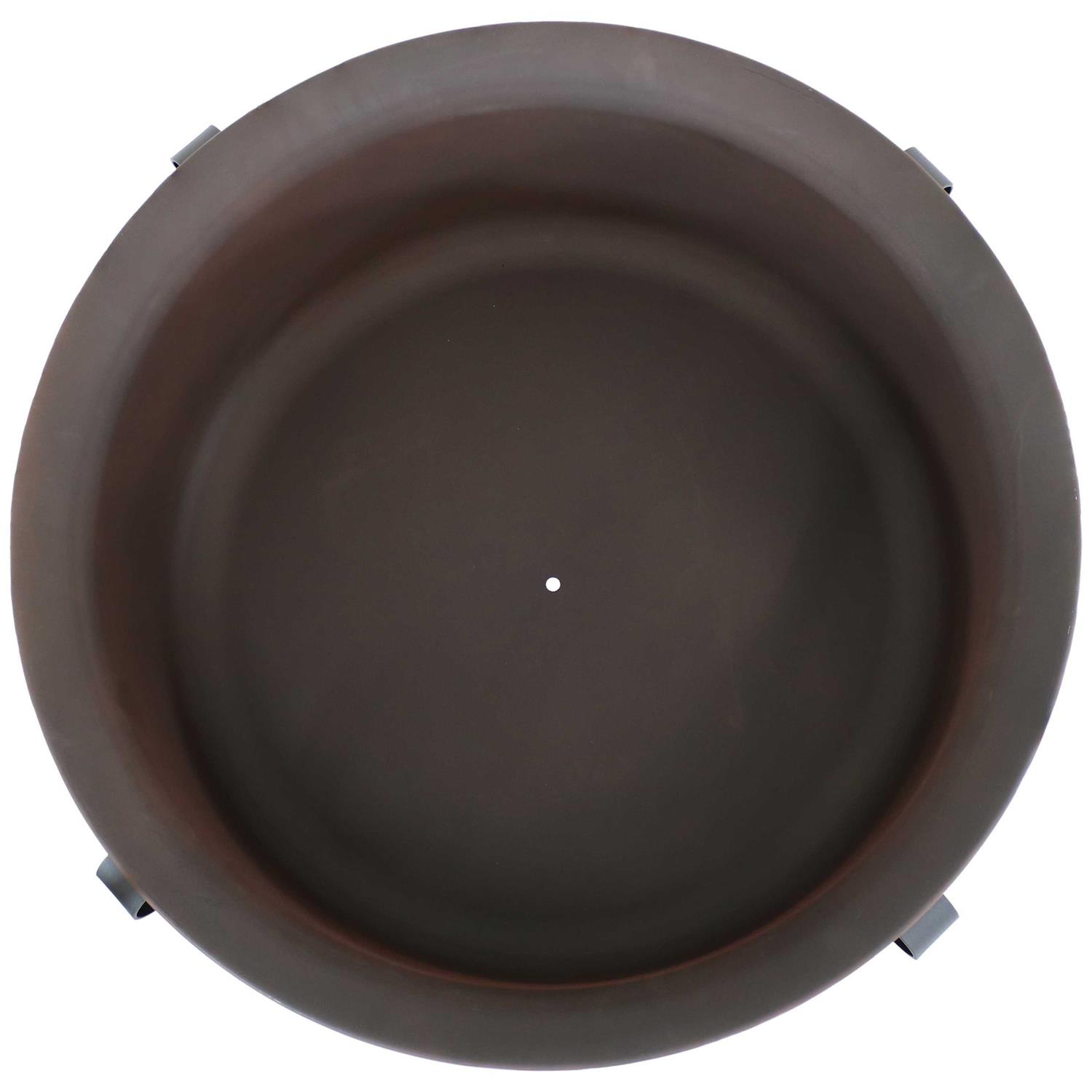 Sunnydaze Decor 29 in. Round Steel Wood Burning Fire Pit with Cauldron Style and Spark Screen Set in Bronze