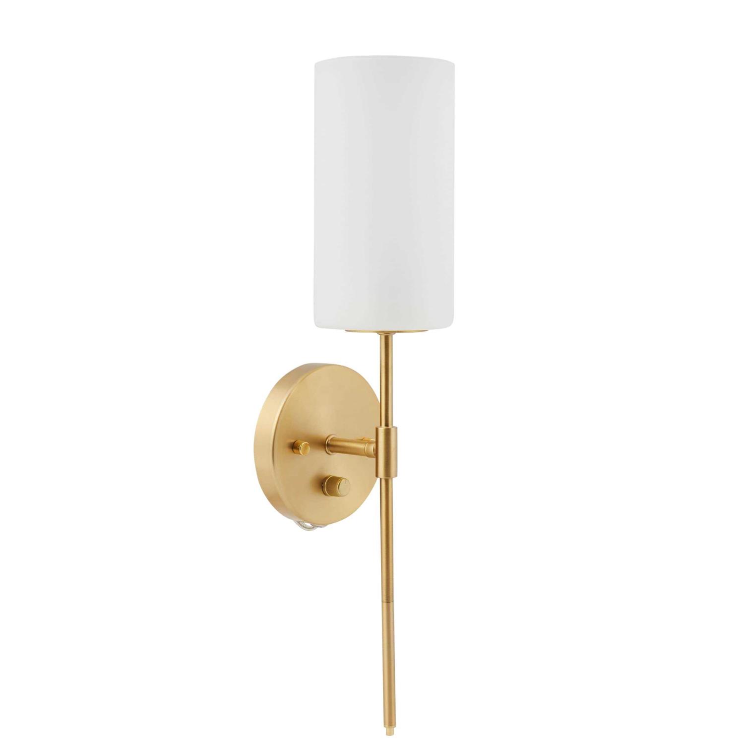 allen + roth 1-Light Maclellan Transitional Wall Sconce LW-001-LGD-CV