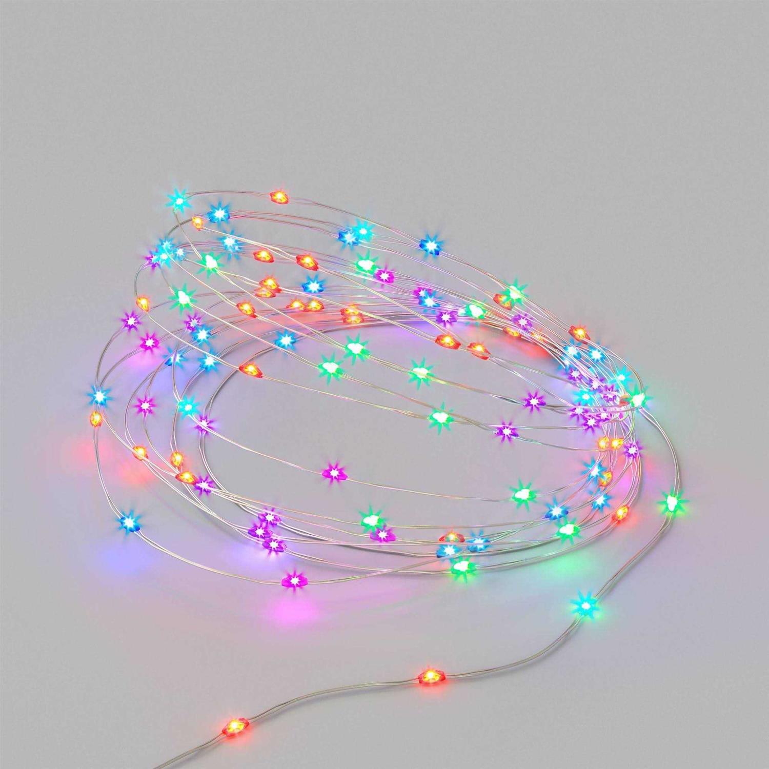 Wondershop 115ct LED High Density Dewdrop Christmas String Lights Color Changing with Silver Wire