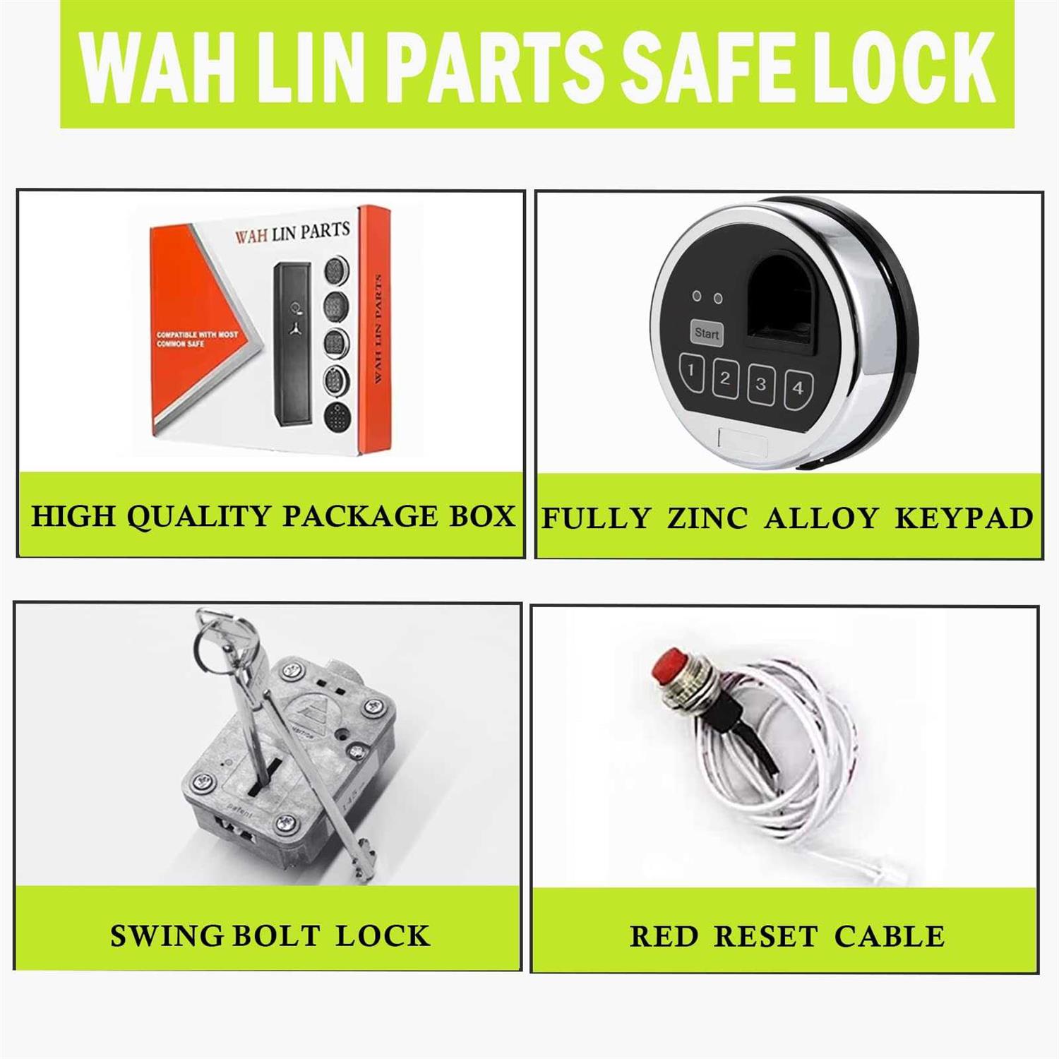 Wah LIN Parts EMP Fingerprint Safe Electronic Lock Biometric Gun Cabinet Lock Swing Bolt Gun Safe Lock
