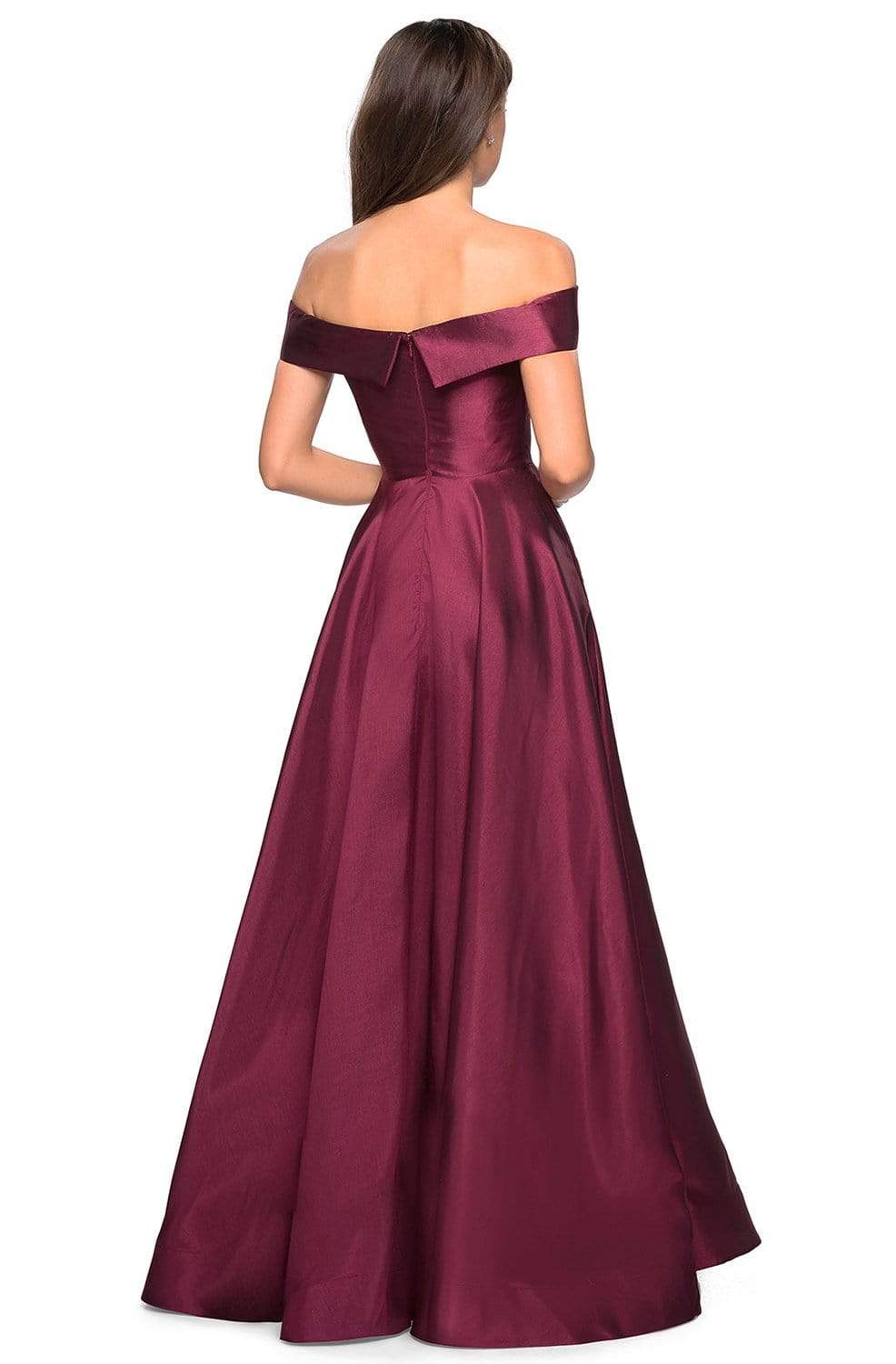 27005 Off Shoulder High Slit Prom Dress